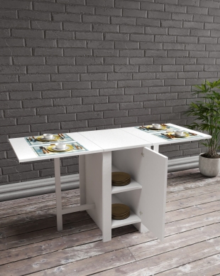 Katlanır Yemek Masası-Dolaplı
