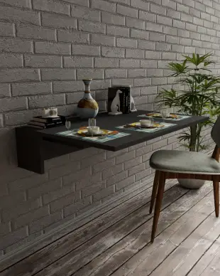 Duvar Katlanır Yemek Masası, Katlanır Masa, Yemek Masası-Antresit