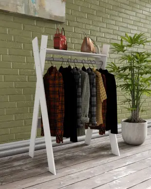 Kelebek Askılık, Portatif Askılık, Ahşap Askılık, Ahşap Ayakkabılık, kelebek Portmanto