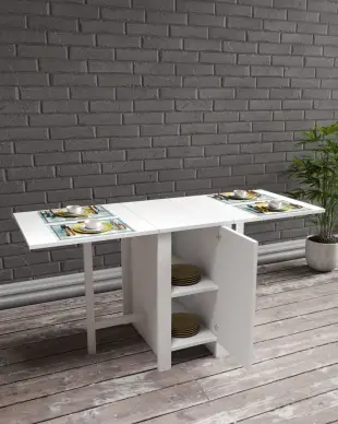 Katlanır  Yemek Masası-Dolaplı