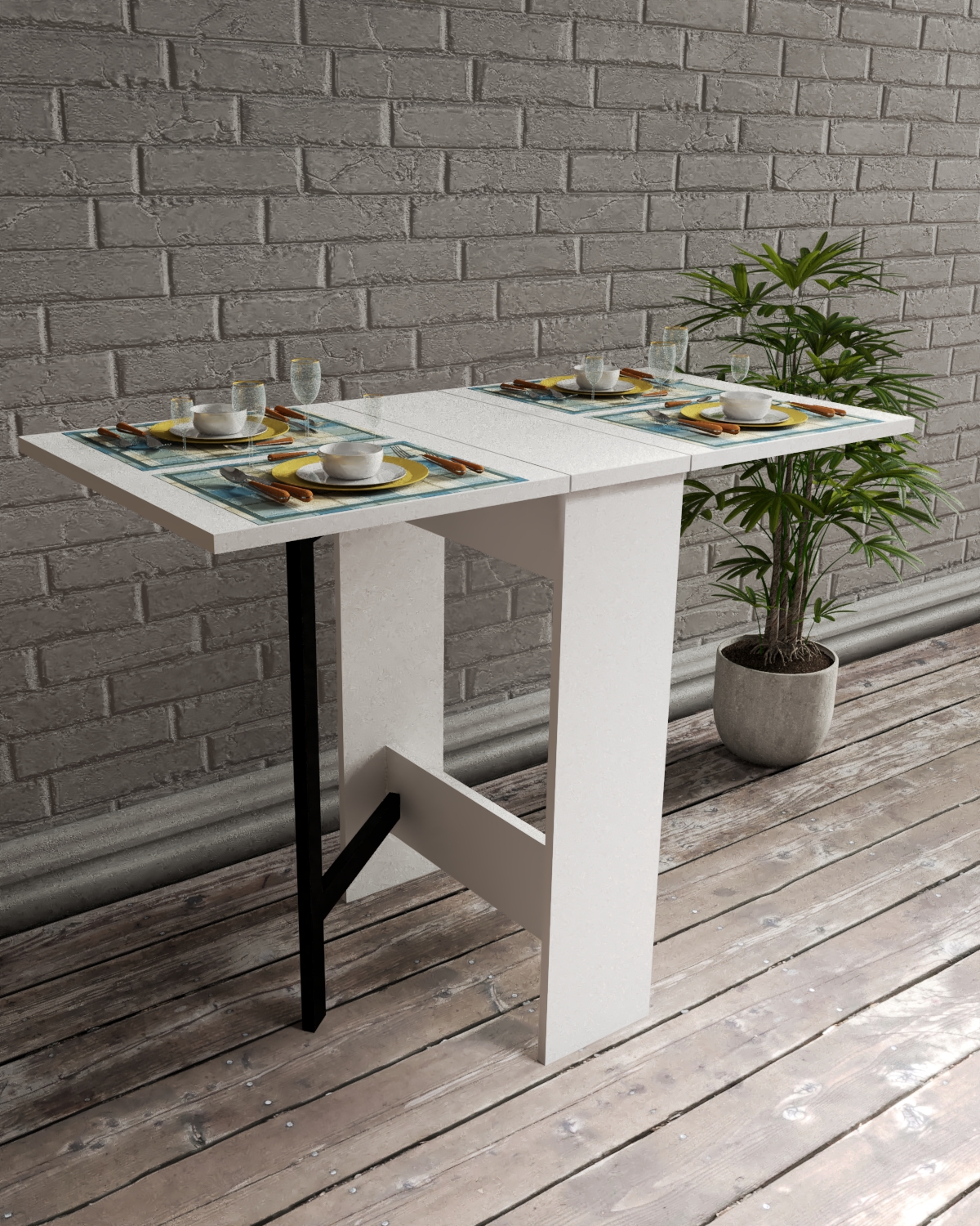 Katlanır Masa, Katlanabilir Masa, Kelebek Masa - 100 cm